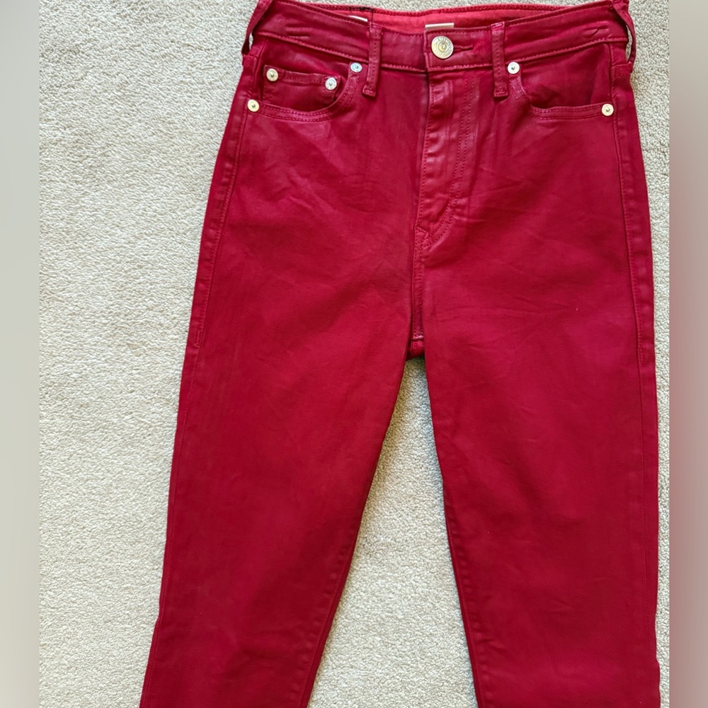 True Religion Red Ultra High Rise Jeans